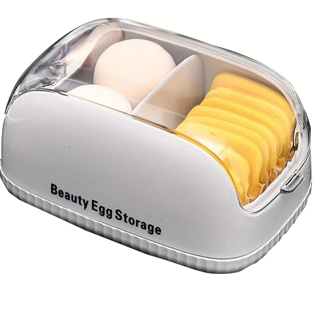 1PC Empty Transparent Puffs Drying Box Storage Case Portable Sponge Stand Cosmetic Rack Makeup Puff Holder