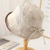 Padded bucket hat women autumn and winter travel sunscreen visor hat bow fashion versatile basin hat