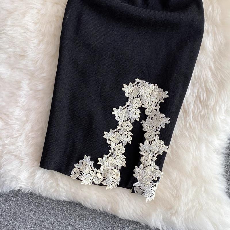Chic Fashion Sexy Package Hips Lace Dress Women Patchwork Elegant Summer Party Dresses Female Black Mini Club Dress Streetwear Outfits