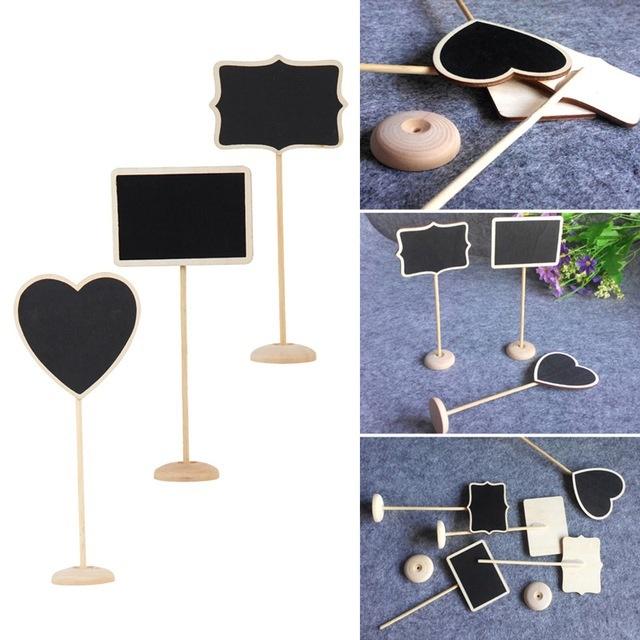 10Pcs Mini Tafel Tafel Wordpad Nachricht Hinweis Memo Board Halter Clip Home House Party