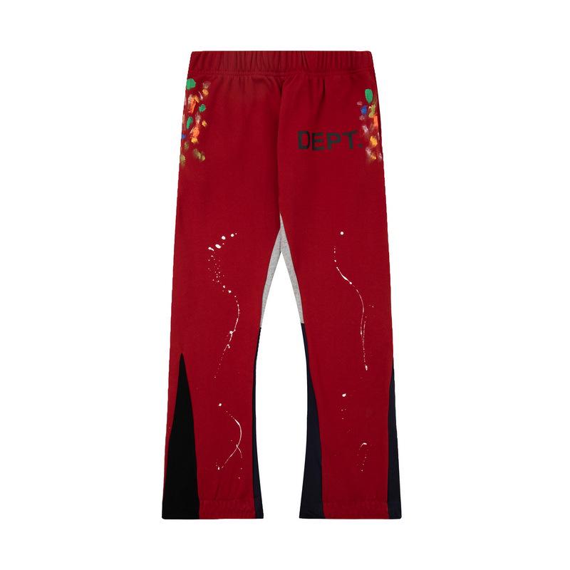 GALLERY DEPT Men's Classic Hand-Painted Splatter Graffiti Cotton Sweatpants