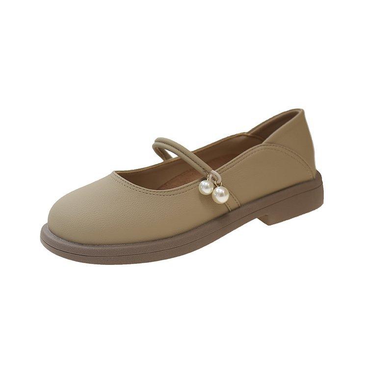 

Кожаные туфли Мэри Джейн женские туфли на плоской подошве лето 2025 новые лоферы два в одном с юбками нежные маленькие кожаные туфли 35