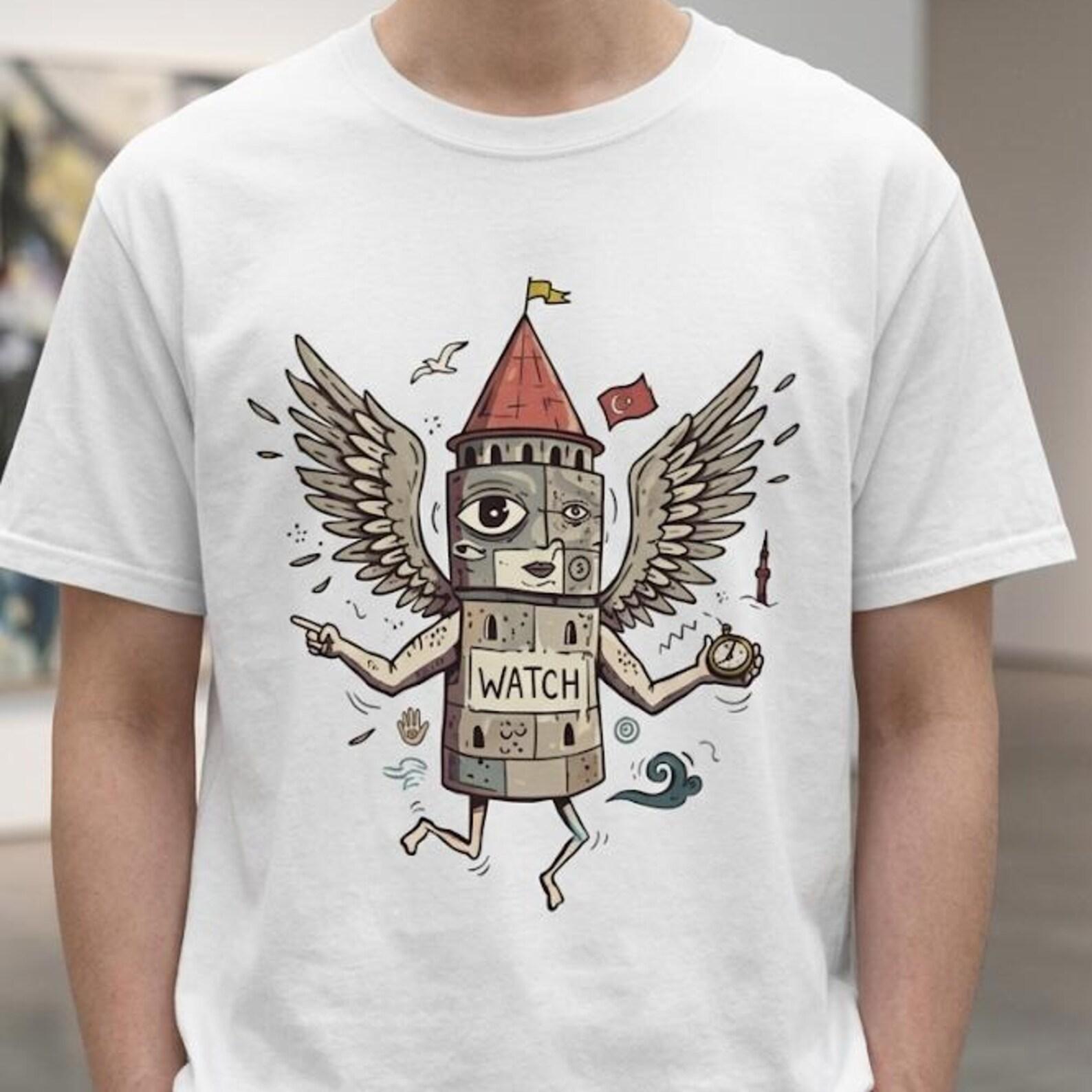 Istanbul T-Shirt | Funny Galata Tower Graphic Tee, Turkish Culture Unisex Shirt, Istanbul Gift 4XL