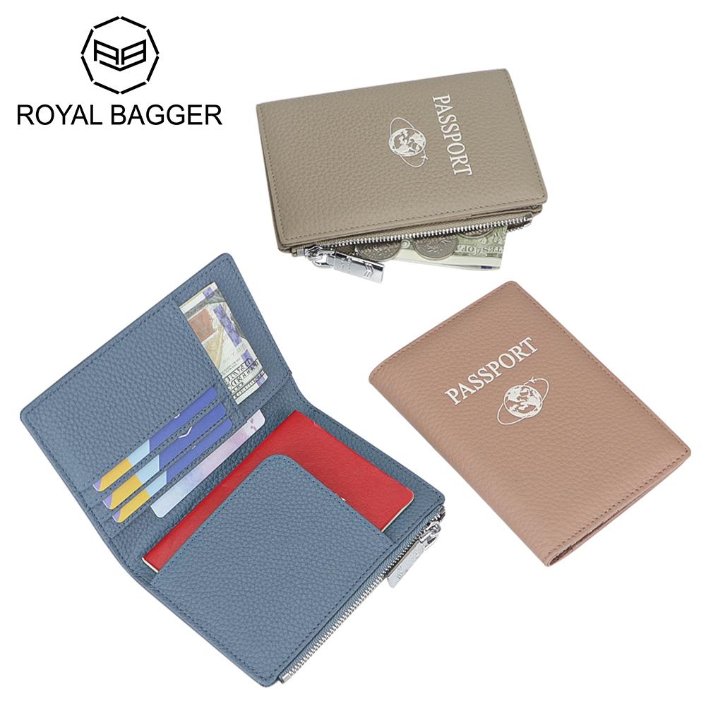 

Кошельки для паспорта Royal Bagger Travel Unisex, модные держатели для карт с несколькими отделениями, портмоне из натуральной кожи для повседневного использования, 1934 г. серый