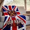 Custom Name West Ham United Throw Blanket - Perfect for Couch, Bed, Office, and outdoor Travel - Ideal Gift for Christmas & Holidays