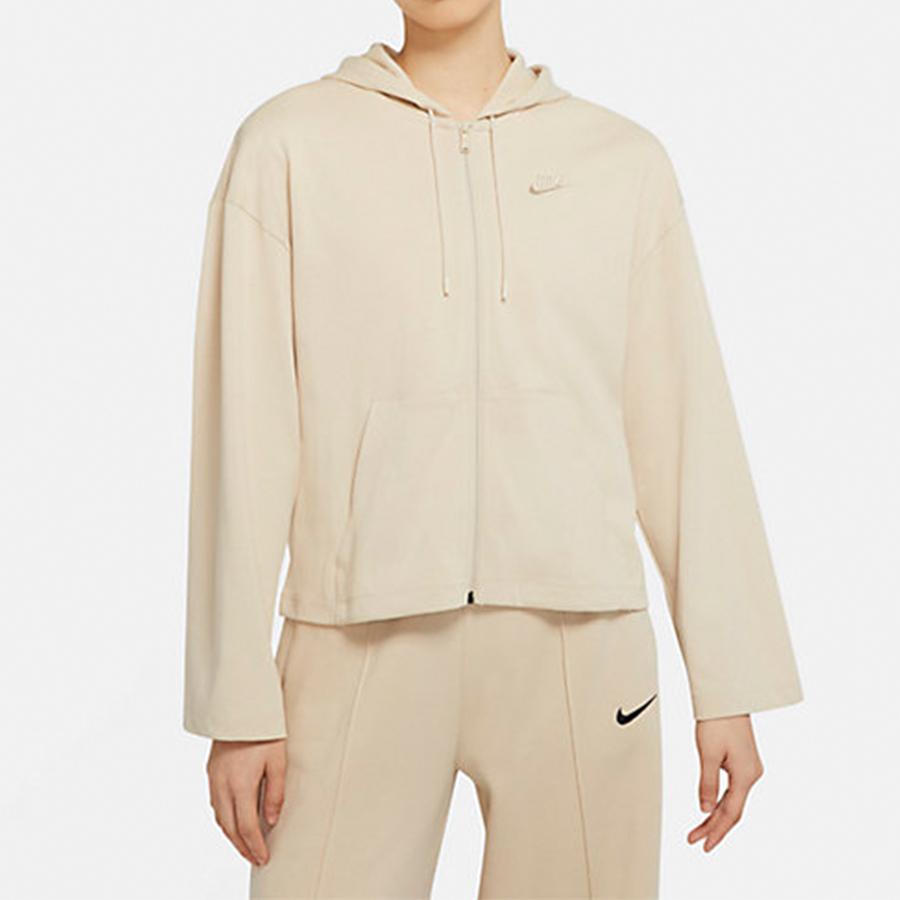 Nike Sportswear Full-Length Zipper Hooded Jacket Women Jackets Sail CJ3753-140