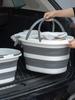 Foldable Household Car Wash and Laundry Bucket: Large Capacity, Thickened, Handheld, Portable, and Telescopic Design.