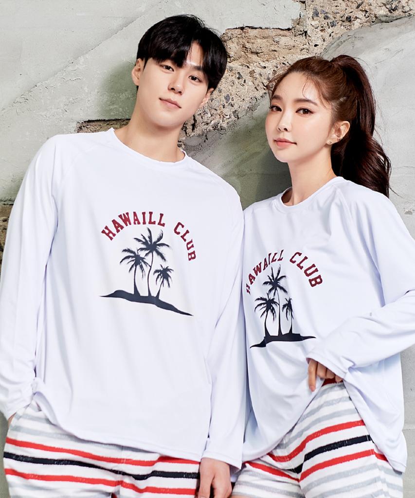 VENDIS Hawaii Club Long-Sleeve Couple Rash Guards