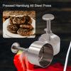 Adjustable Round Manual Hamburger Patty Maker Press Non Stick Stainless Steel for Perfect Burger Patties Every Time