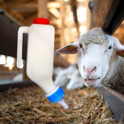 Fľaša na kŕmenie teľacieho mlieka s držiakom na fľašu s ovčím jahňacím bradavkou 500 ml