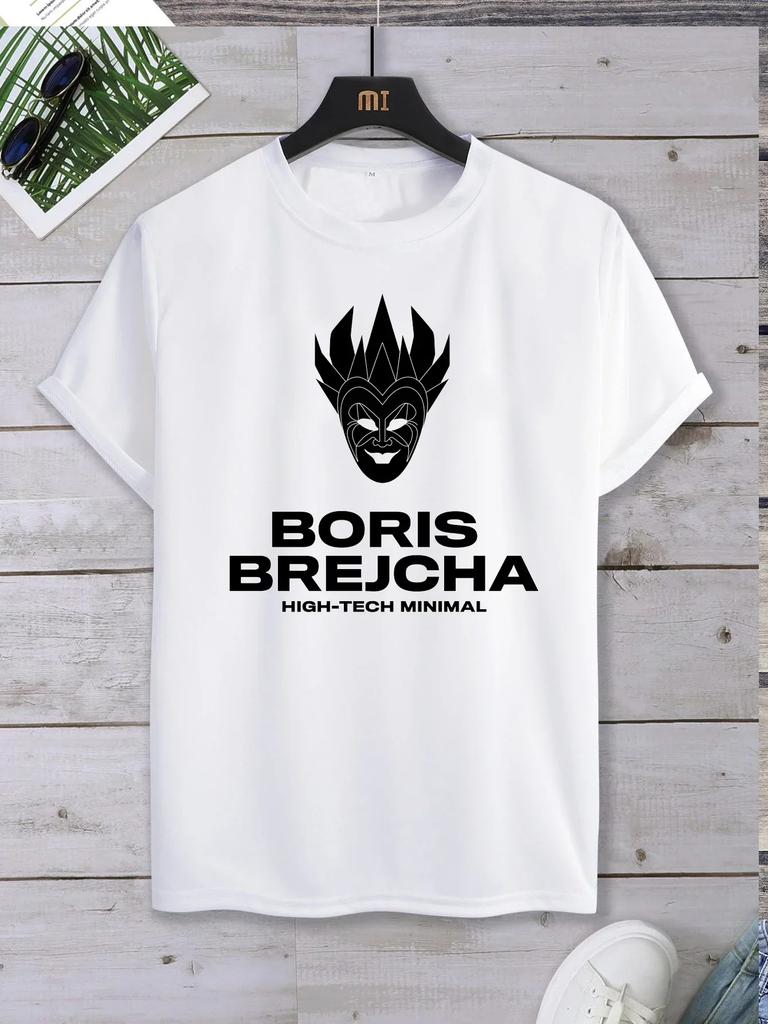 Harajuku Hip-hop Boris Brejcha DJ Maska Cool Krátké Pánské Dámské Tričko Pánské Letní Móda Hipster Y2K Horký Produkt