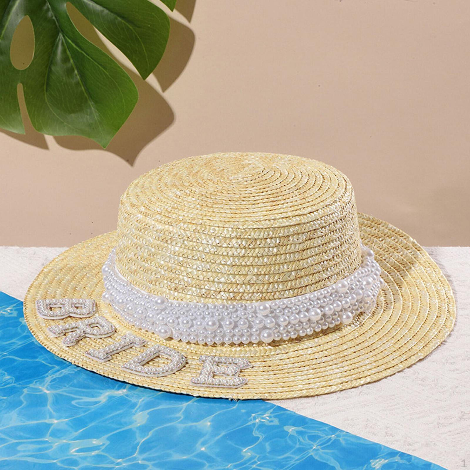 

Women Woven Hats Hat Cap, Sunhat for Beach Vacation Travel Trips Summer