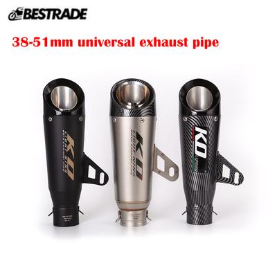 Motorcycle Exhaust Muffler Tail Pipe Stainless Steel No DB Killer for 38-51mm Motorcycle ATV Street Bike Universal