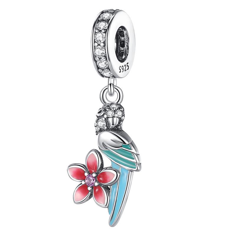 925 Silver Sunflower Butterfly Flower Heart Charm for 3mm DIY Bracelet, Beautifully Beaded DIY Fashion Maker Gifts