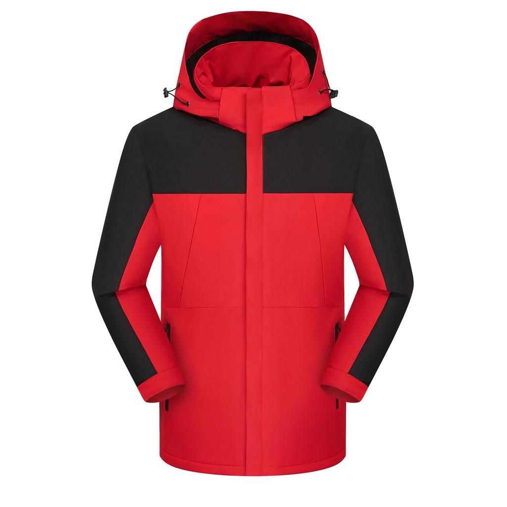 Personalized Windproof 3-in-1 Jacket: Solid Color, Custom Logo, Unisex Design, Thick Workwear
