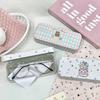 Cute Cartoon Bear Dog Glasses Case for Girl Travel Portable PU Leather Anti-pressure Dustproof Organizer Sunglasses Storage Box
