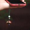 Adorable Mushroom Phone Pendant Keychain - Wood Carving Ornament & Handicraft Gift