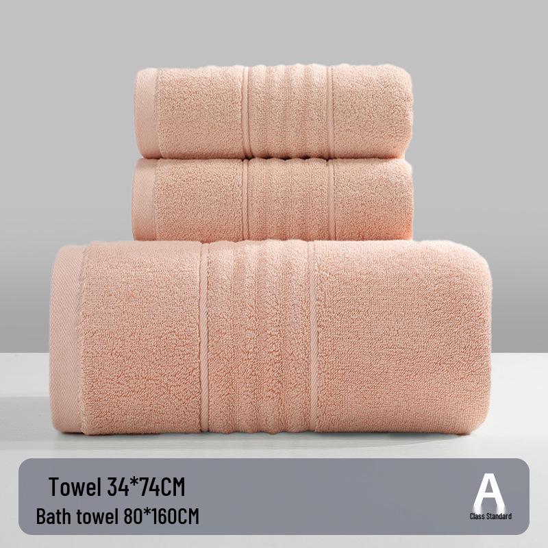 Premium All-Cotton Bath Towel: Thick, Soft, Absorbent, Antibacterial, Embroidered for Household and Hotel Use