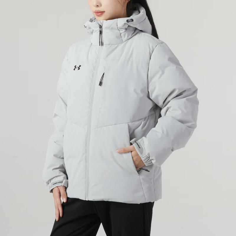 Under Armour Casual Hooded Long Sleeve Down Jacket Unisex Outerwear Gray 23600801-009