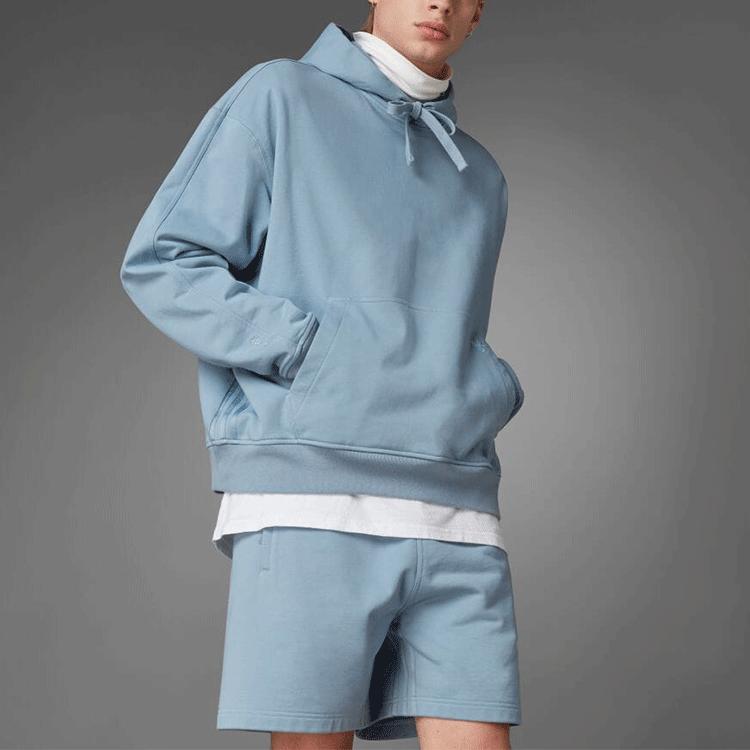 Adidas Originals Trefoil Blue Version Solid Color Hooded Sweatshirt Men Tops HD4821