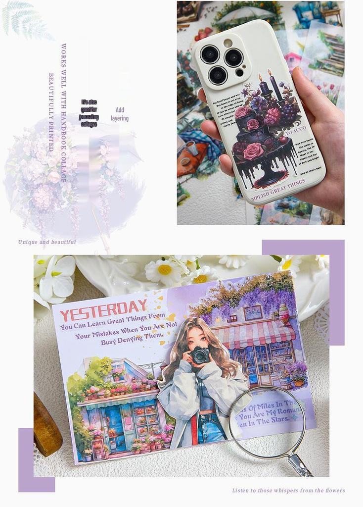 Yuezhen ZABC Zhilan Mantdi Waterproof PET Die-cut Sticker Book for Journals