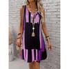 Comfortable Versatile Striped Printed Sleeveless Dress Fashion Daily Casual Casual Dresses