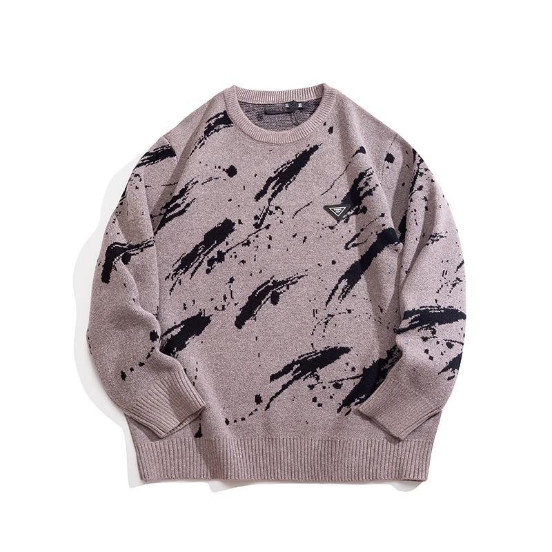 

Мужской свитер жаккардовый большого размера Свитер Мягкая высококачественная ткань Дизайн с круглым вырезом Свободный Повседневный Спортивный С длинным рукавом Вязаный свитер 8XL