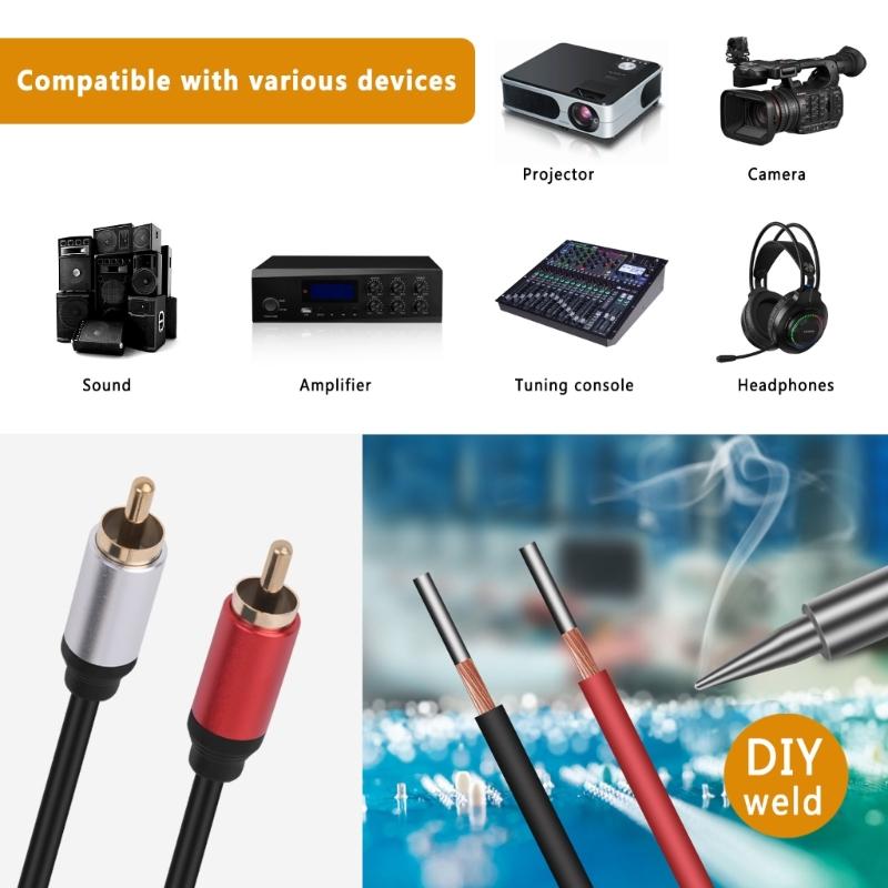 Speaker Wire Auditory Male To Open End Pigtail Splitter Adapter Cable for Players Speakers Home Auditory