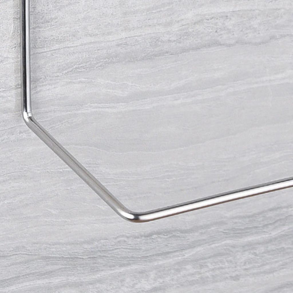 Wall Mounted Shoe Rack Stainless Steel Punch Free Shoe Organizer with Hook for Bathroom Kitchen