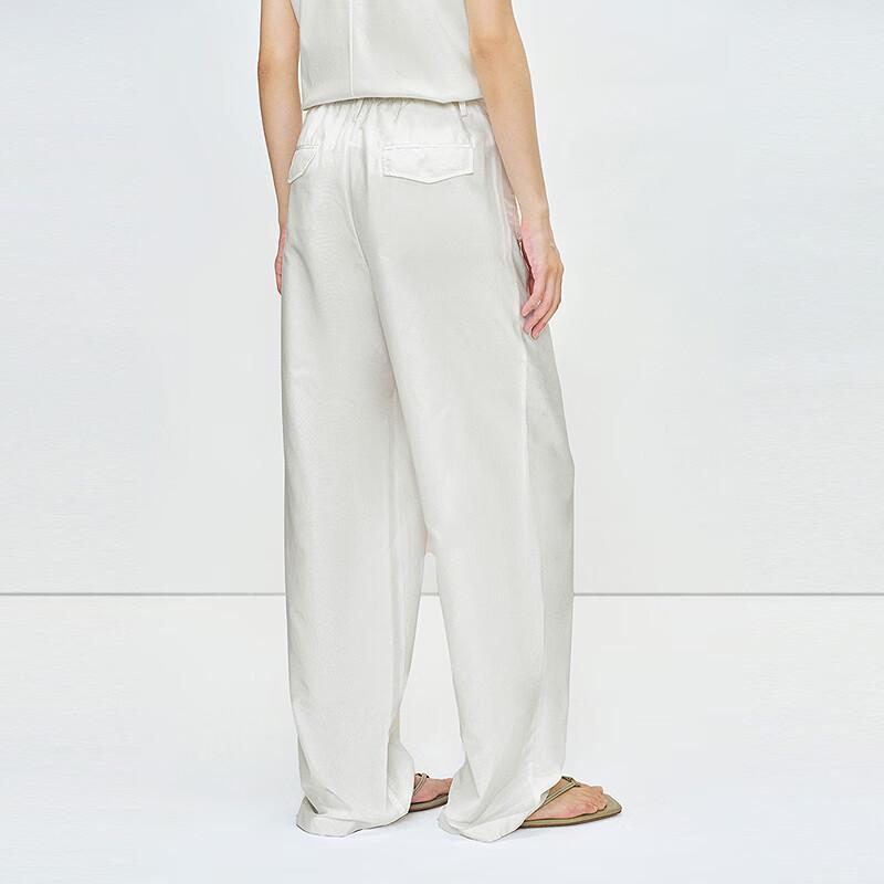 LESS Summer 2025 Vintage Straight-Leg Drawstring Trousers