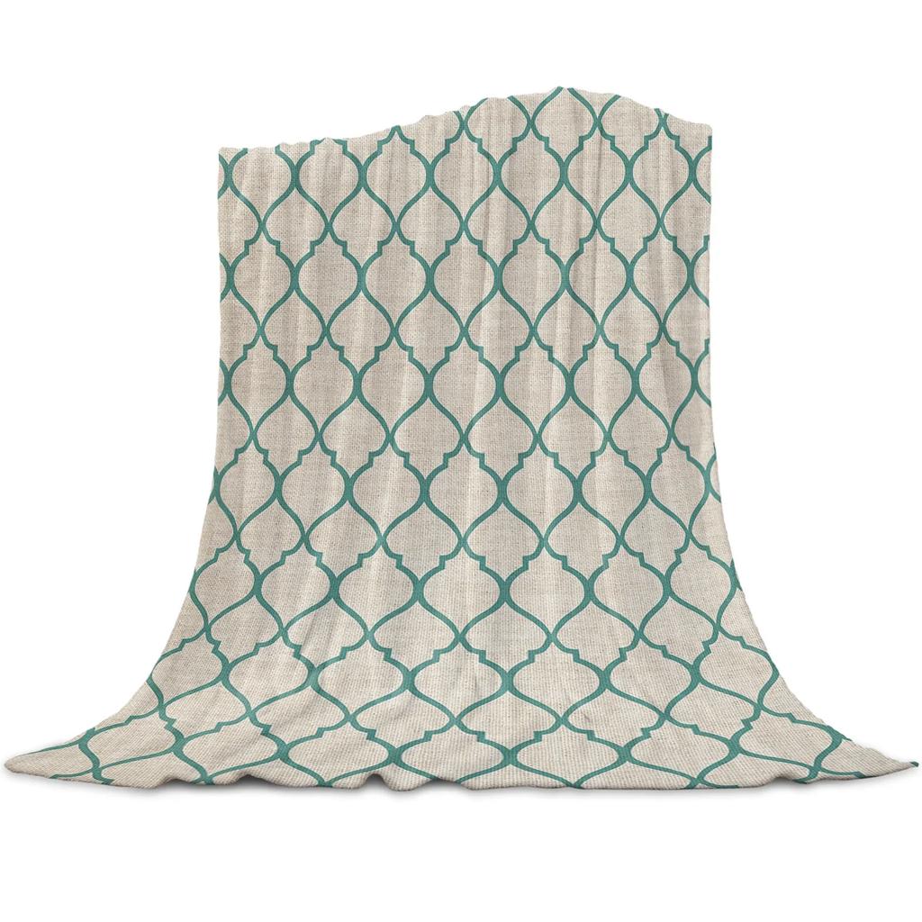 Turquoise Blue Flannel Fleece Throw Blankets Luxury Turquoise Blanket for Living Room Bedroom Sofa Couch Warm Soft Bed Blankets