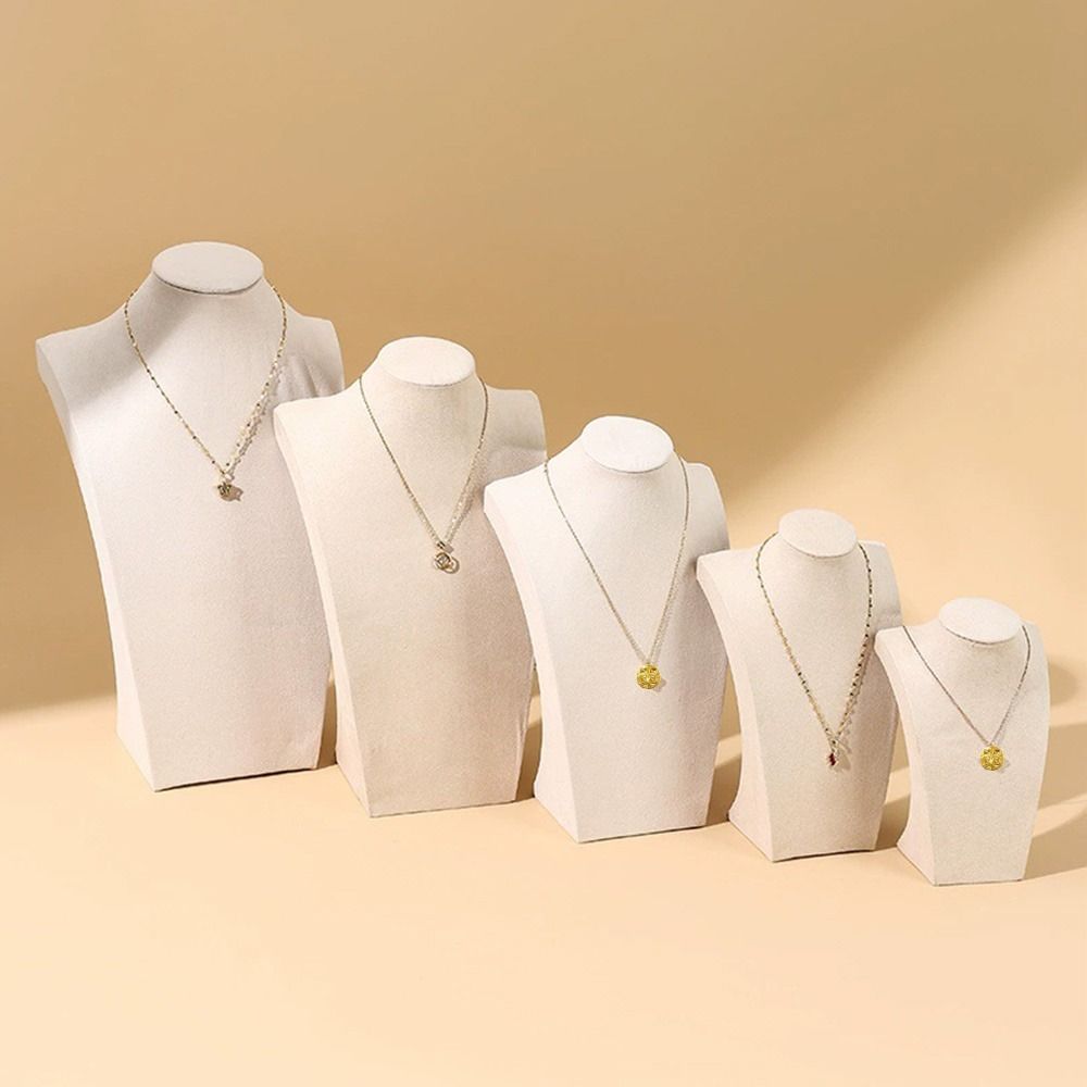 Velvet Jewelry Collection Rack Mannequin Bust Jewelry Display  Necklace Earrings Rings Pendant