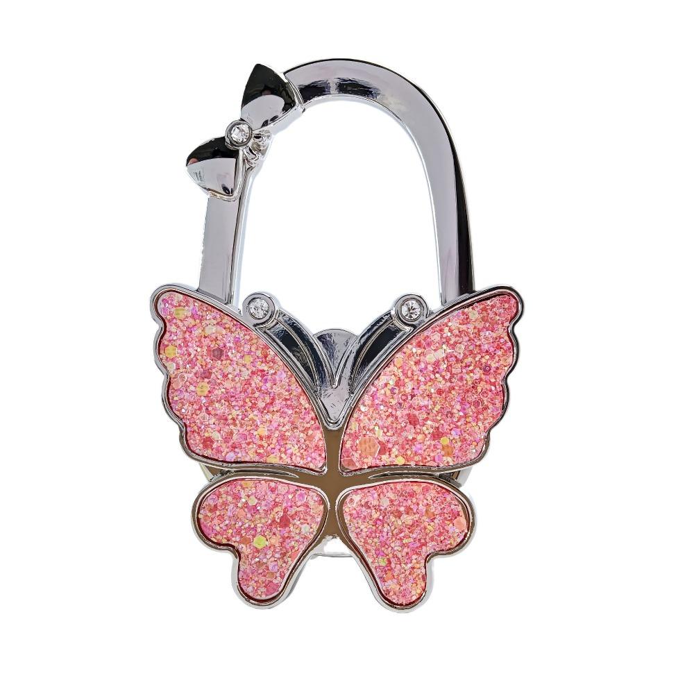 Fashion Butterfly Handbag Hook for Women Foldable Portable Purse Hook Creative Durable Bag Hanger for Table
