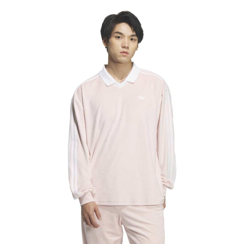 Adidas U veloUr Polo Ls Sk Kq5487 Sandypink M