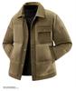 2025 Winter Men's Corduroy Patchwork Lapel Down Jacket - Thick Casual Baseball Style Outerwear