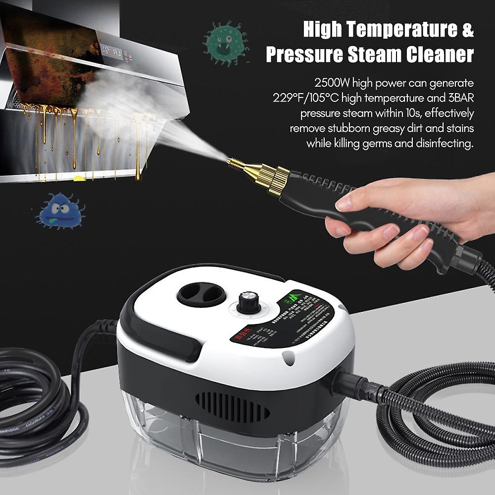 2500W Portable Handheld Steam Cleaner High Temperature Pressurized Steam Cleaning Machine with Brush