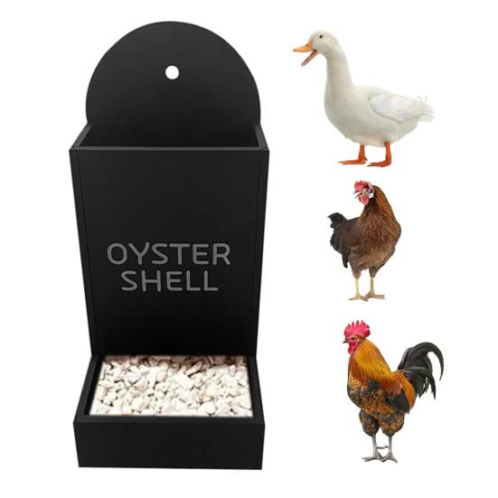 Chicken Oyster Shell Grit Feeder 3D Printed Dual-Purpose Hanging Chicken Feeder Trough Precision Nutrition Gravities Poultry Feeder Coop Accessories