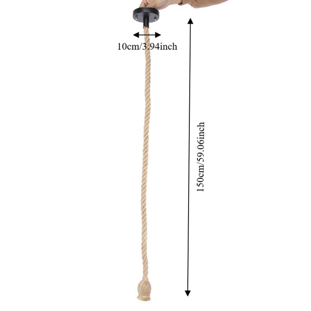 1.5m/4.92ft Pendant Light Hemp Rope Pendant Bulb Holder Retro Hanging Light  Bar