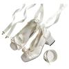 JX Single Shoes Summer New Square Head Satin Strap Bow Lolita High Heel Mary Jane Shoes
