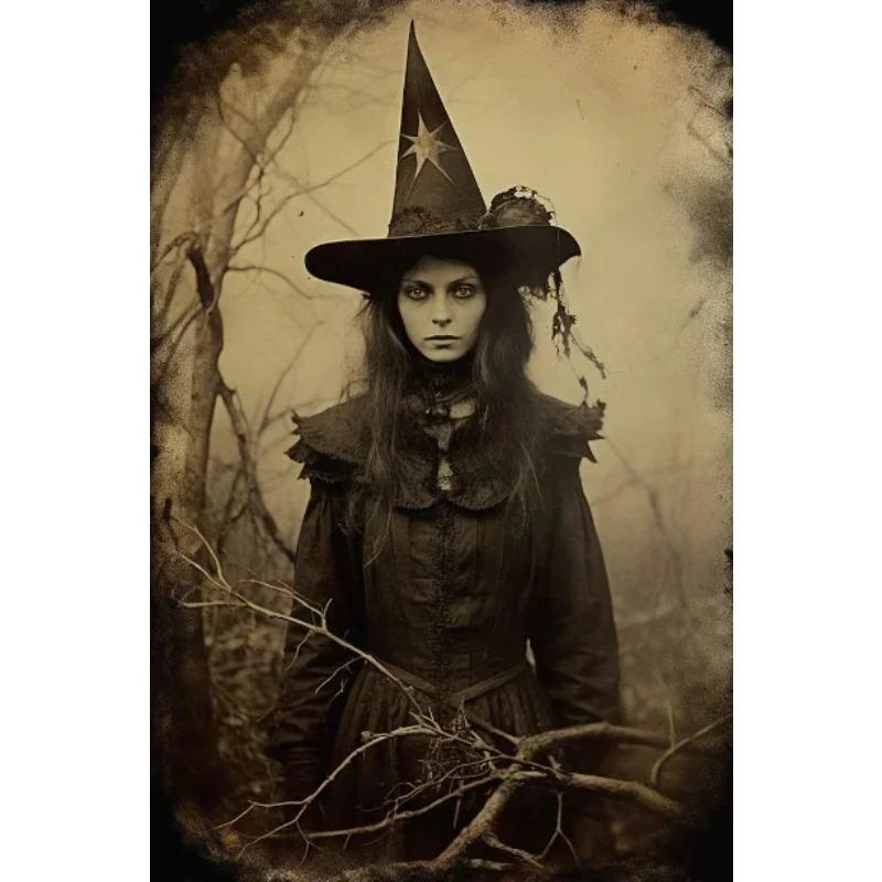 Dark Academia Art Grotesque Poster Prints Gothic Ghost Witch Monster Demon Devil Canvas Painting Wall Art Home Decor Unframed