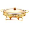 Catering Food Warmer Round Chafing Dish and Holder Buffet Set for Soup Stock Pots Event
