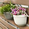 Outdoor Novel Wall Hanging Flower Pots Plastic Half-Round Hanging Baskets Plant Nursery Pots Garden Decoration