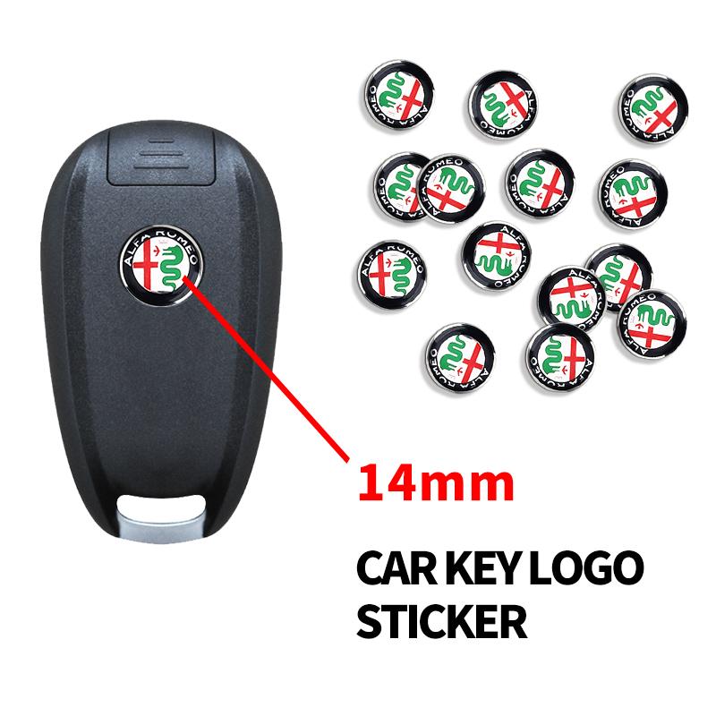5/10 Stück Auto Schlüssel Emblem Aufkleber Logo Auto Schlüssel Aufkleber Emblem Dekoration Aufkleber für Alfa Romeo Sportiva Mito 147 GT Zubehör