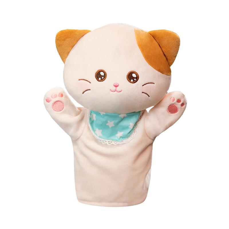 Cartoon Kindergarten Children'S Show Kitten Hand Puppet Plush Toy Finger Hand Doll Gloves Baby Doll