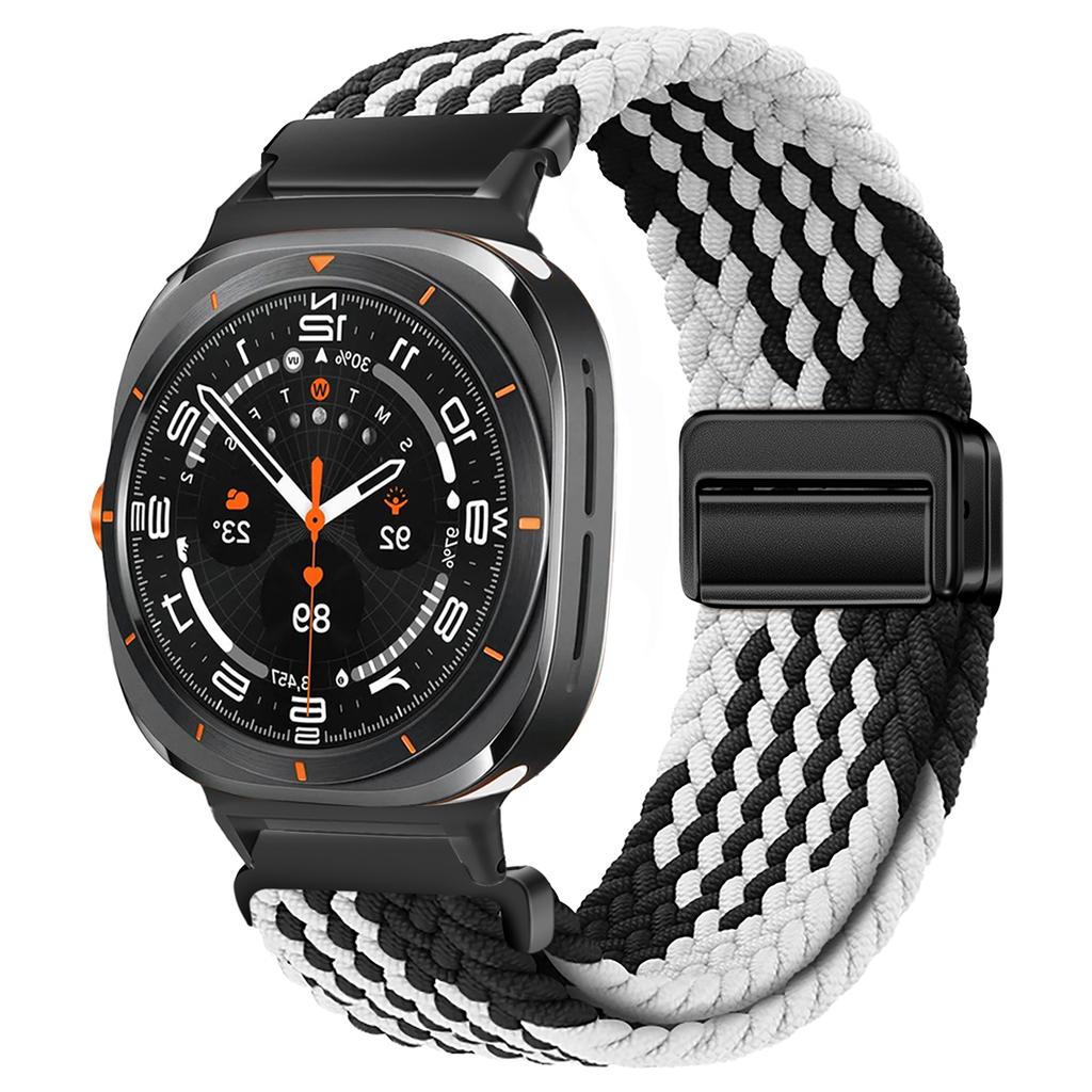 For Samsung Galaxy Watch 7 Ultra Strap 47mm Accessories Magnetic Nylon Braided sport Bracelet Correa Galaxy Watch 7 Ultra Band