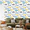 Wallpaper Colorful cars fairy tale decoration for living room and bedroom 50x1000