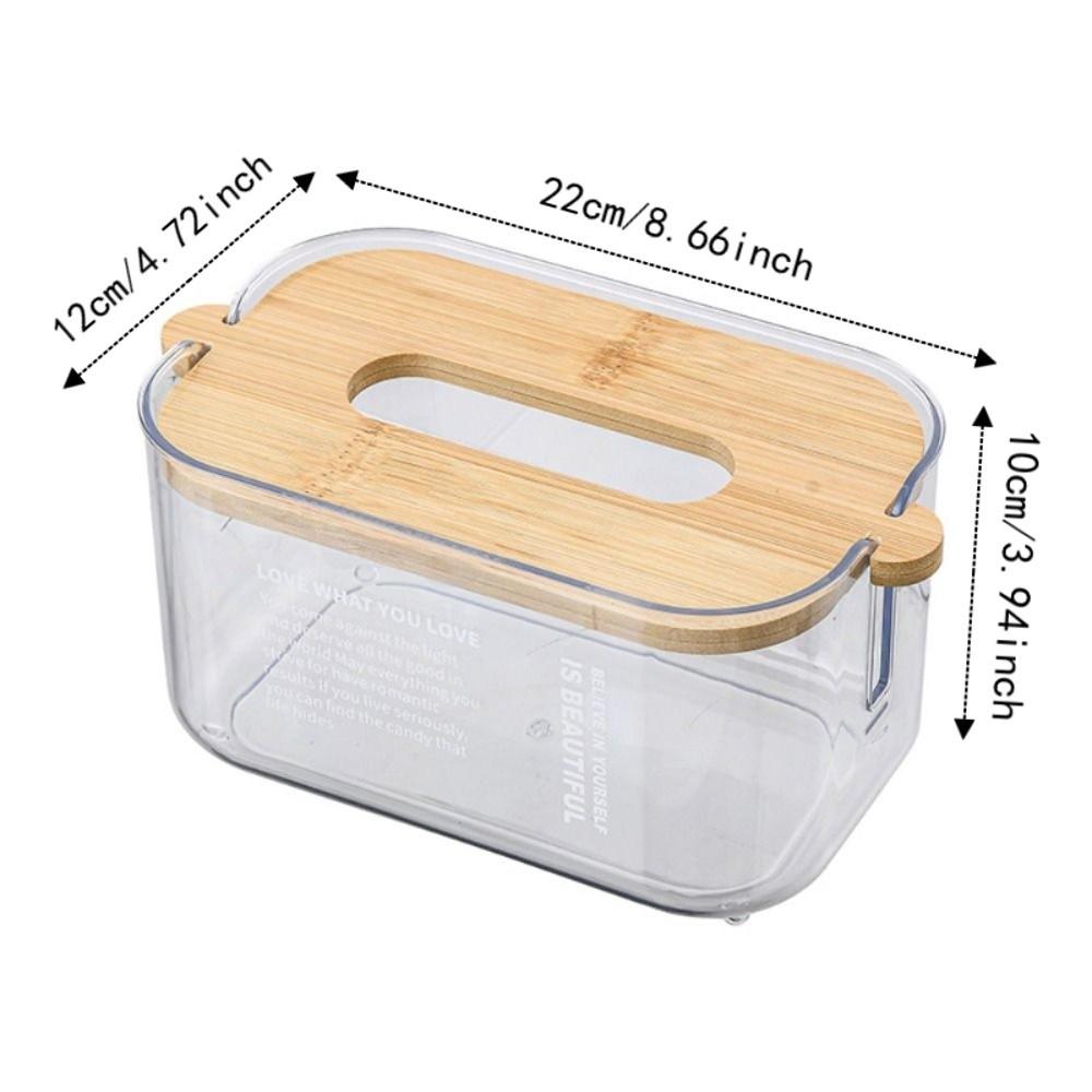 Waterproof Transparent Tissue Box Adjustable Facial Tissue Holder  Home Living Room