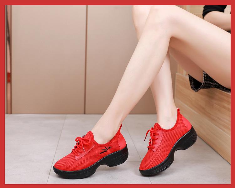 Ju Hutong bársony pamut fitnesz- és tánccipő - légáteresztő, puha talpú, középsarkú minden évszakhoz.