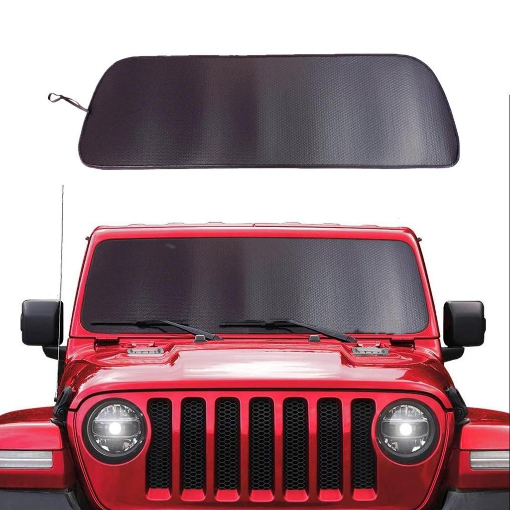 Jeep Wrangler JL/JLU Front Windshield Sunshade with Aluminum Foil Heat Insulation