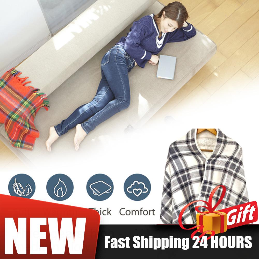 Winter Electric Heating Body Warming Shawl Blanket Wearable Outdoor Camping Multifunctional Warm Shawl Fast Heating Blanket